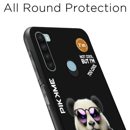 Pikkme Back Cover Pc Tpu + Printed Cool Funky Stylish Black Panda Swag Raised Edges Camera Protection |Bumper Case For Redmi Note 8 (Design 05)