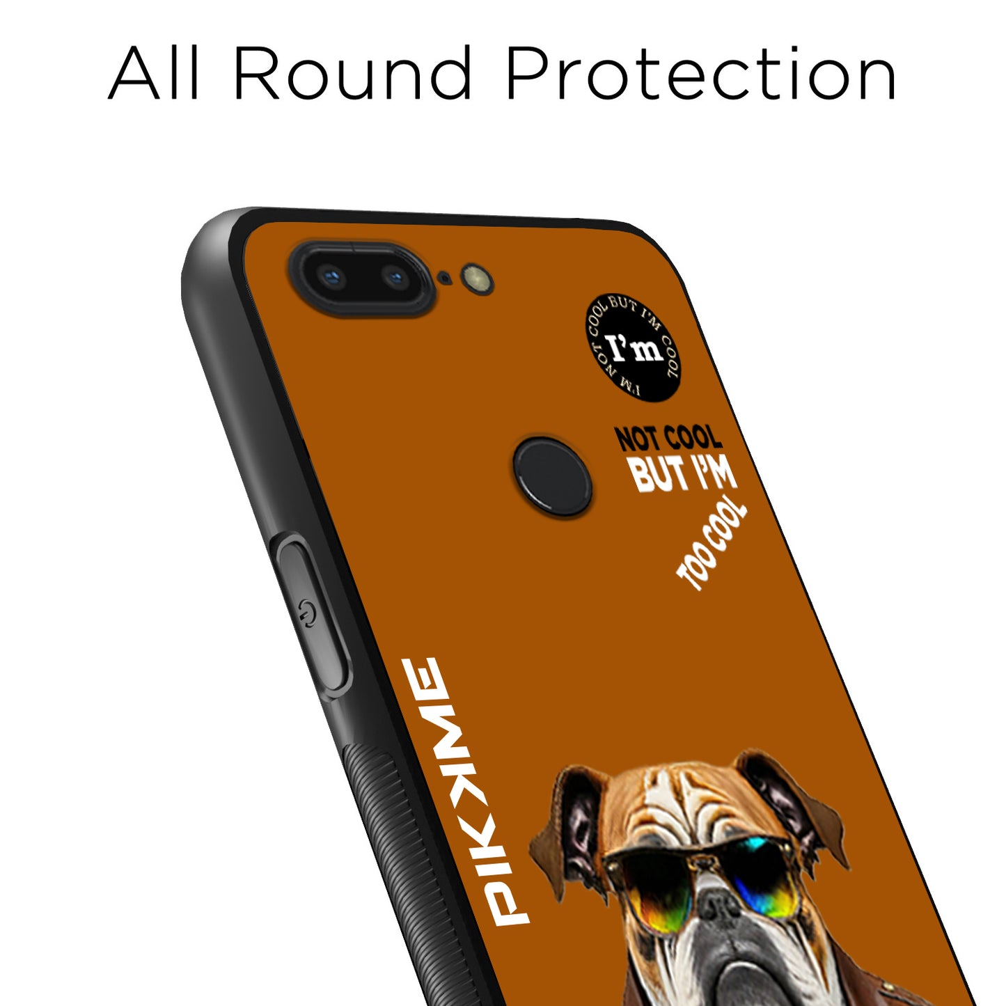 Pikkme Back Cover Pc Tpu + Printed Cool Funky Stylish Brown Dog Swag Raised Edges Camera Protection |Bumper Case For OnePlus 5T (Design 10)