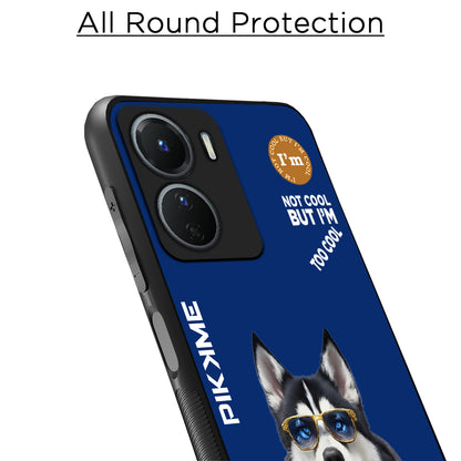 Pikkme Back Cover Pc Tpu + Printed Cool Funky Stylish Blue Dog Swag Raised Edges Camera Protection |Bumper Case For Vivo Y16 (Design 08)