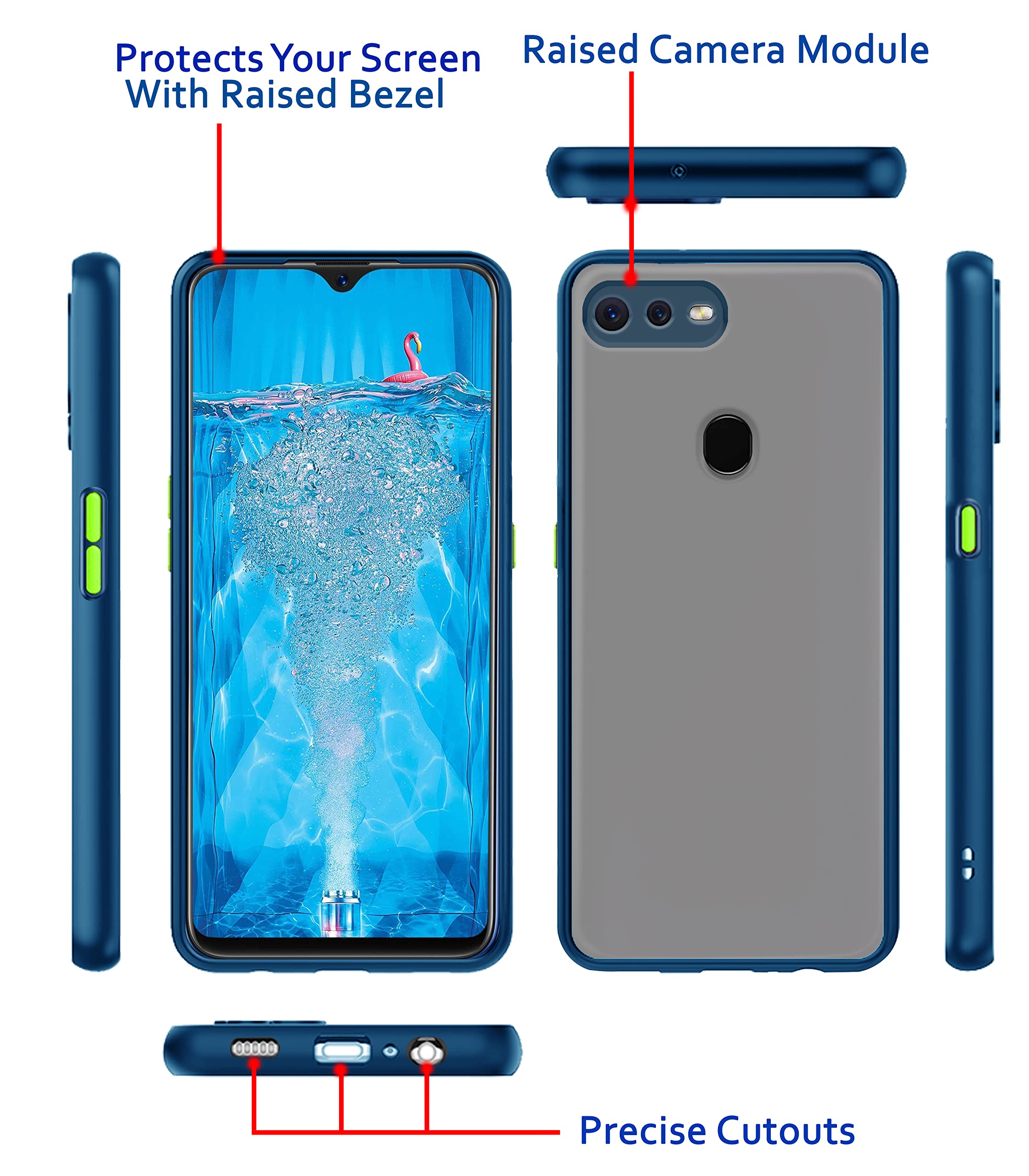 Blue mobile back cover for Oppo A7/A5s – Pikkme – photo 3