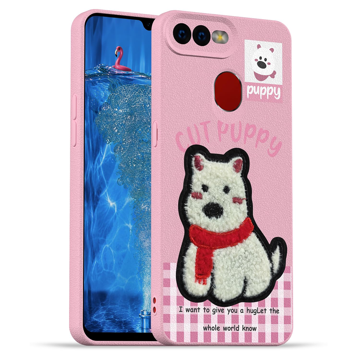 Pikkme pink mobile back cover for Oppo F9/F9 Pro/A5/A5s/A7