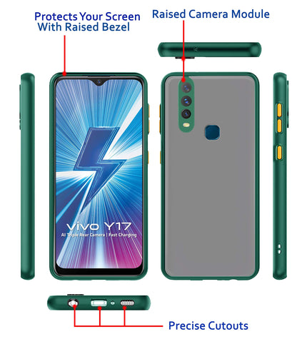 Vivo Y12/Y15/Y17/U10 Matte phone cover in green by Pikkme – photo 3