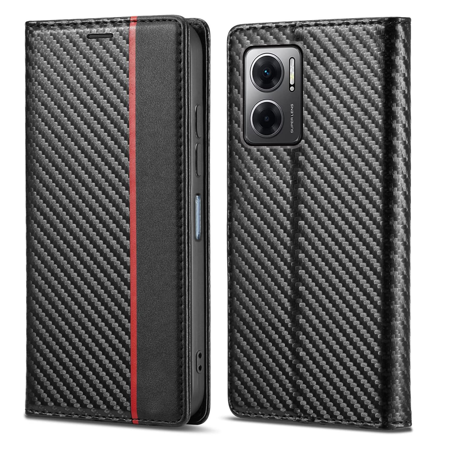 Redmi 11 Prime 5G mobile flip cover in black by Pikkme