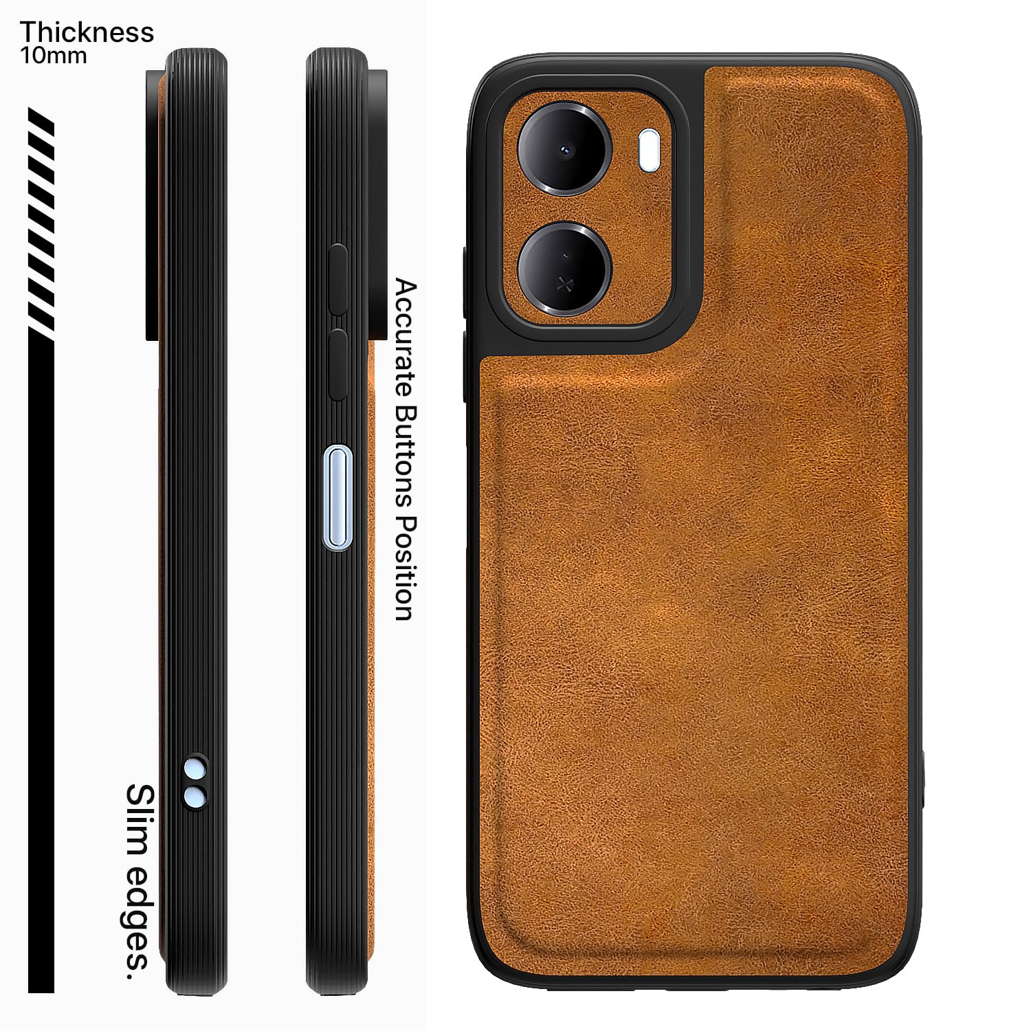 Pikkme brown back cover for Redmi 15A 5G – photo 3
