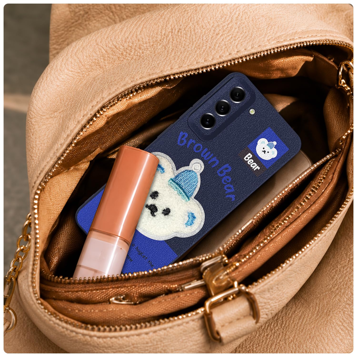 Pikkme Samsung S21 FE 5G Plush Patch blue phone cover – photo 5