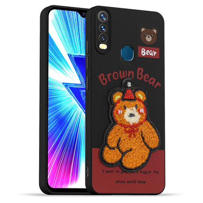 Pikkme cherry Plush Patch back cover for Vivo Y12/Y15/Y17/U10
