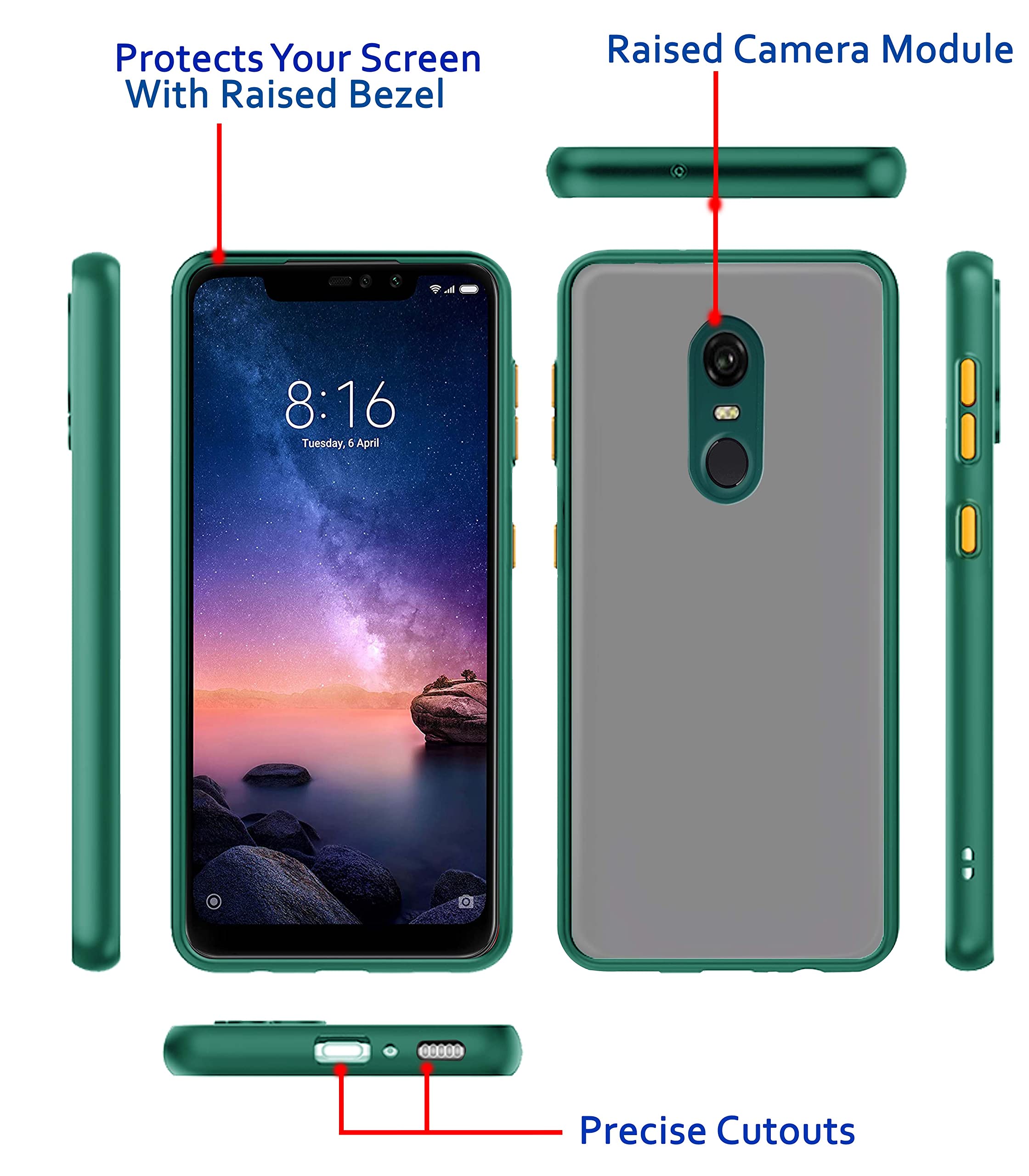 Pikkme green back cover for Redmi Note 5 – photo 4