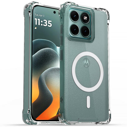 Pikkme transparent mag-safe MagSafe mobile back cover for Moto Edge 70 Fusion 5G