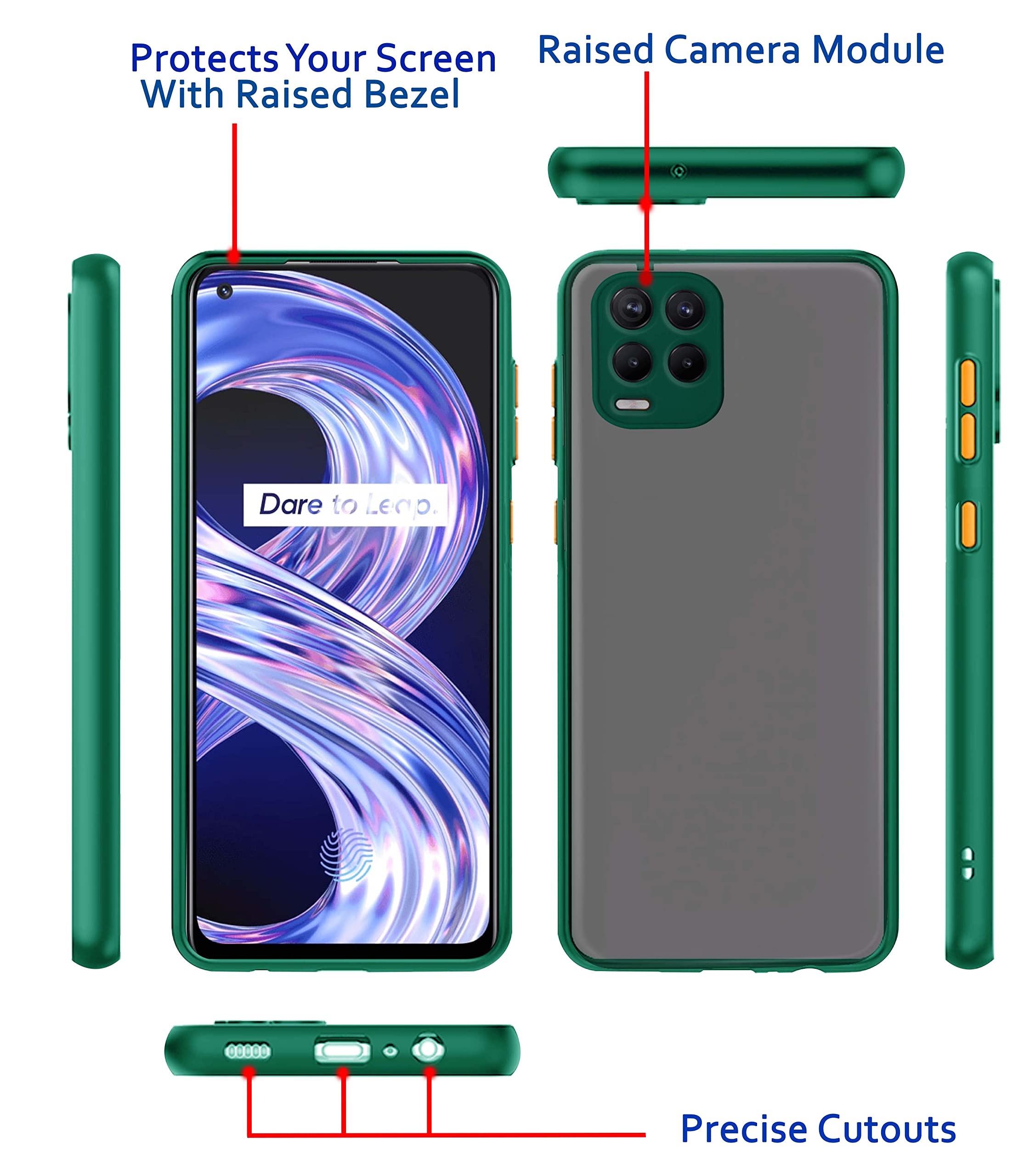 Pikkme Realme 8/8 Pro 4G Hybrid green mobile cover – photo 3