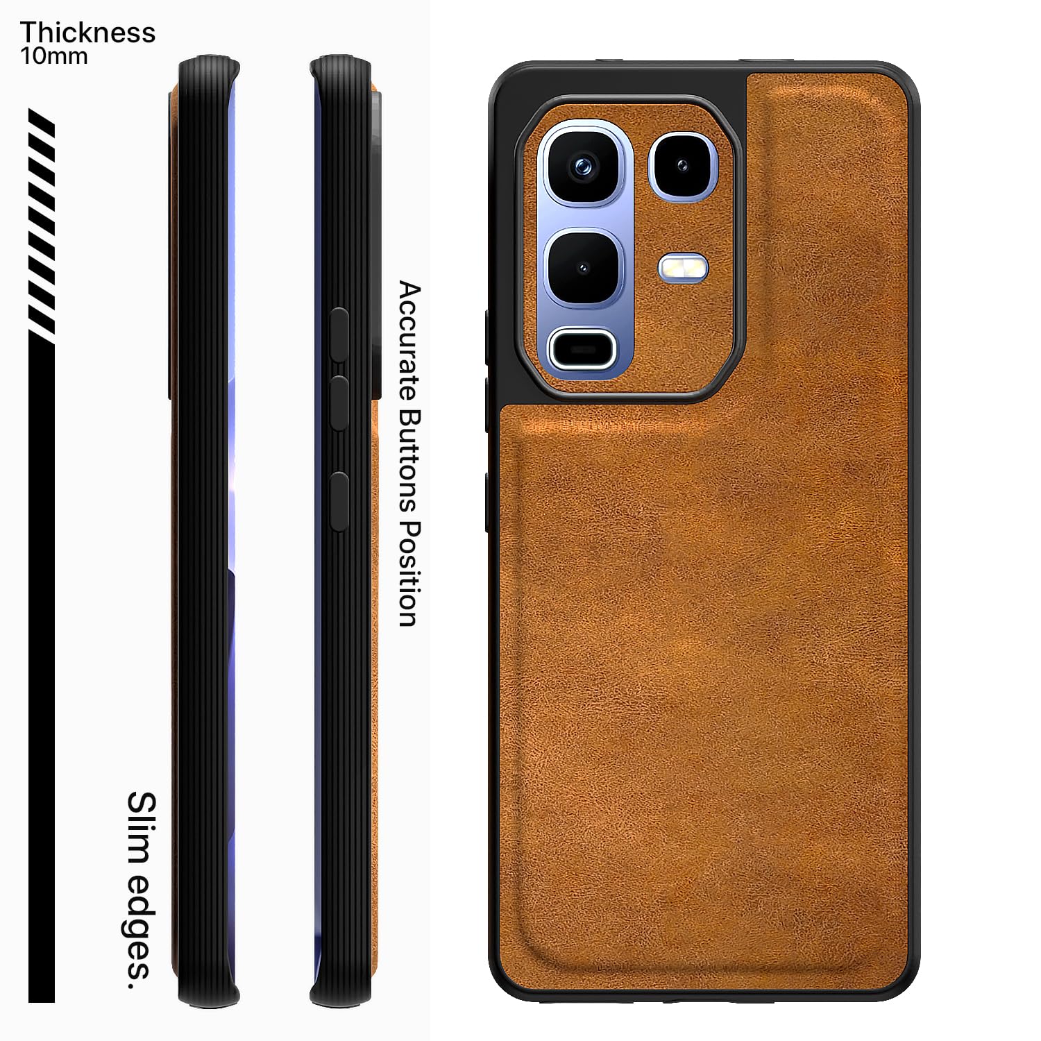 Pikkme brown mobile cover for Infinix Note 50s 5G – photo 3