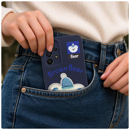 Samsung A53 5G Plush Patch mobile back cover in blue by Pikkme – photo 4