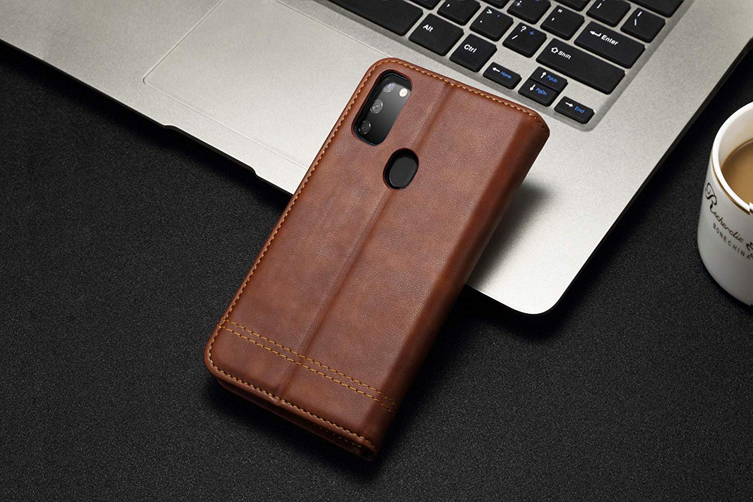 Pikkme Samsung Galaxy M21 2021 / M30s / M21 Samsung Galaxy M21 2021 / M30s / M21 Magnetic Flip Cover (Brown)