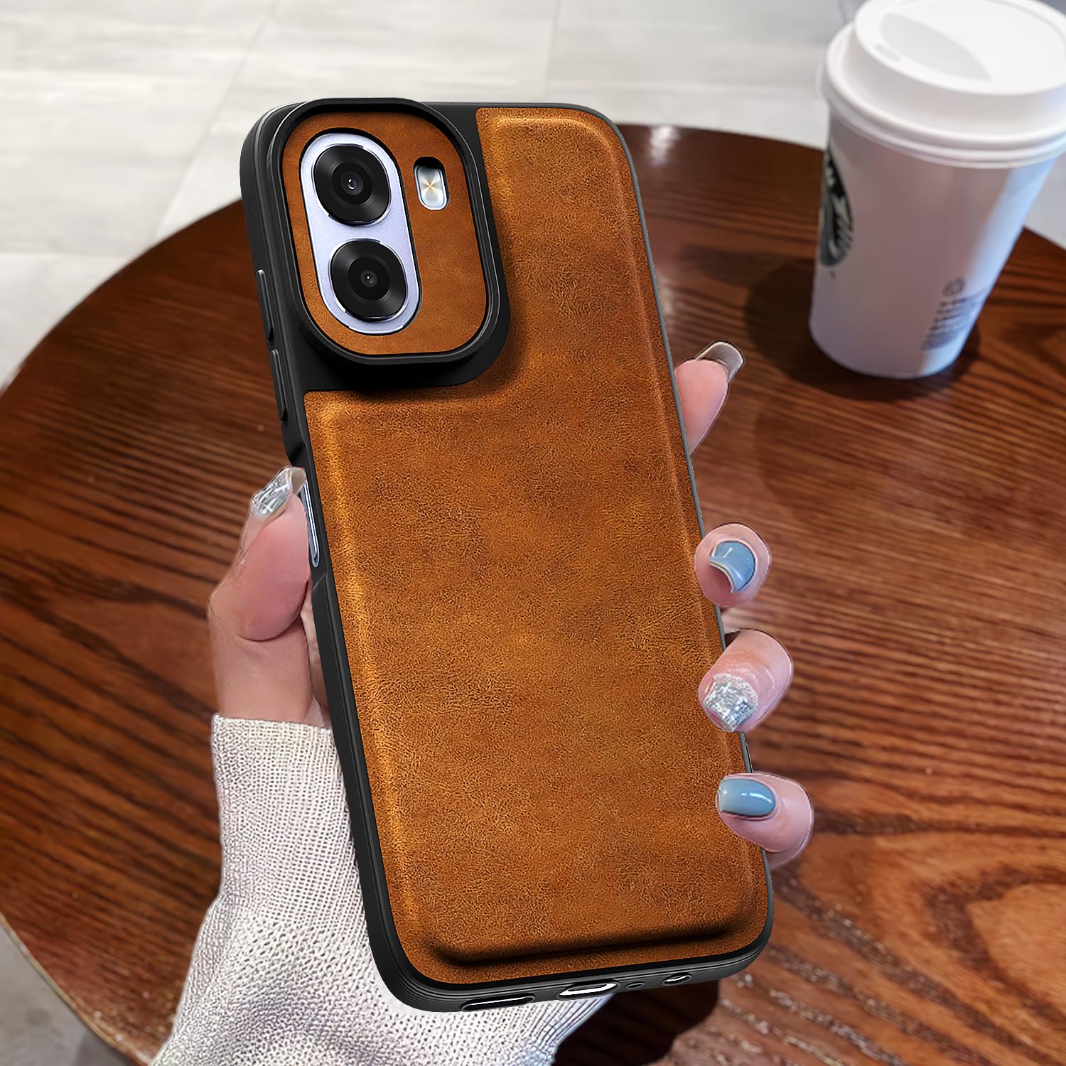 Oppo K14x 5G/A6x/A6s 5G Leather mobile cover in brown by Pikkme – photo 7