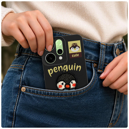 Pikkme black Plush Patch phone cover for Oppo Reno 14 5G – photo 4