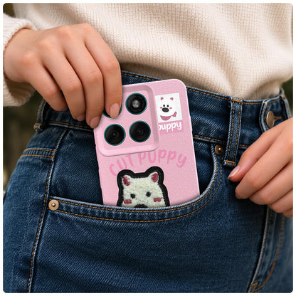 Pikkme Moto Edge 60 Pro 5G Plush Patch pink phone cover – photo 4