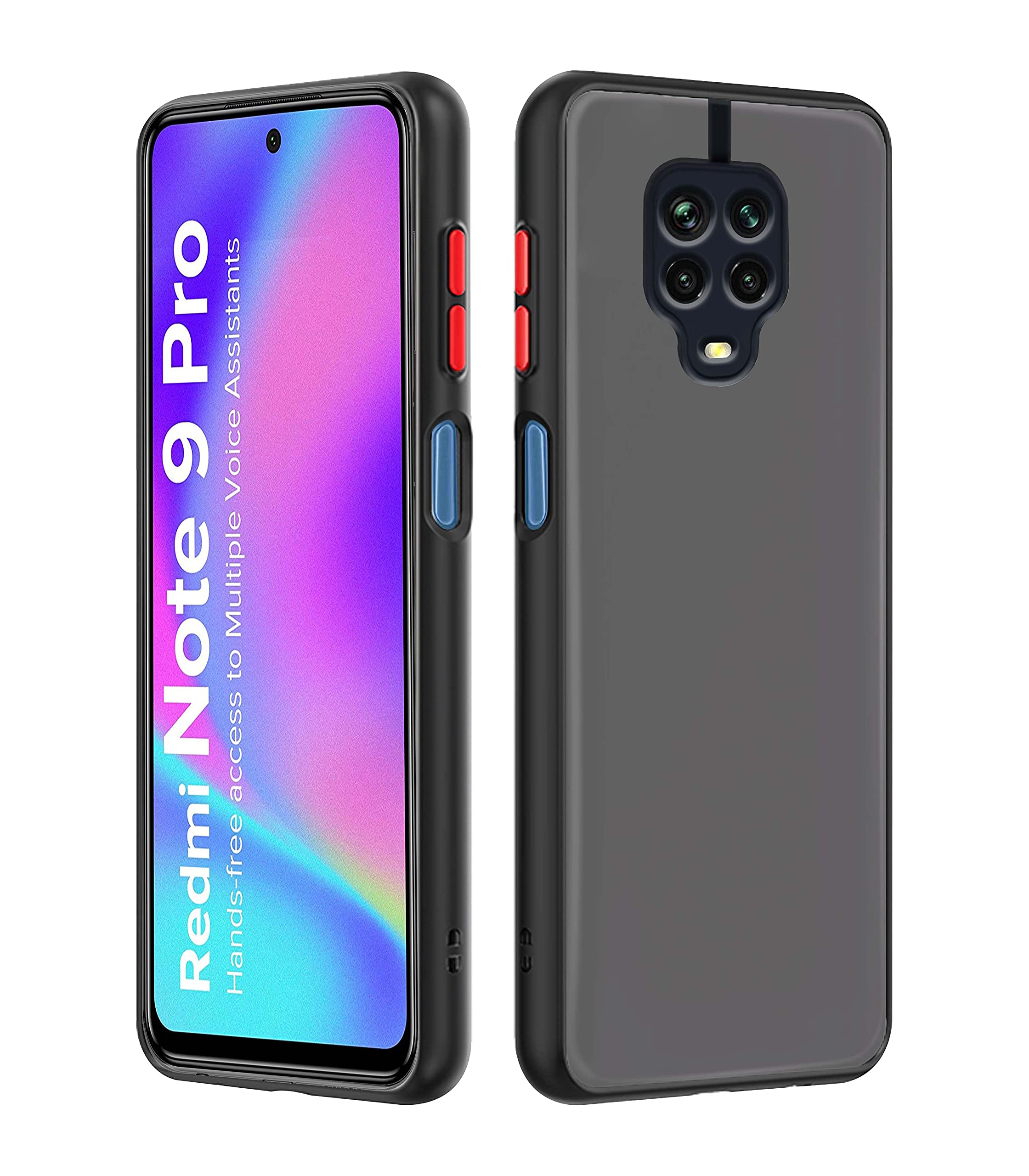 Redmi Note 10 Lite/Note 9 Pro/Note 9 Pro Max Matte mobile back cover in tpu, black by Pikkme