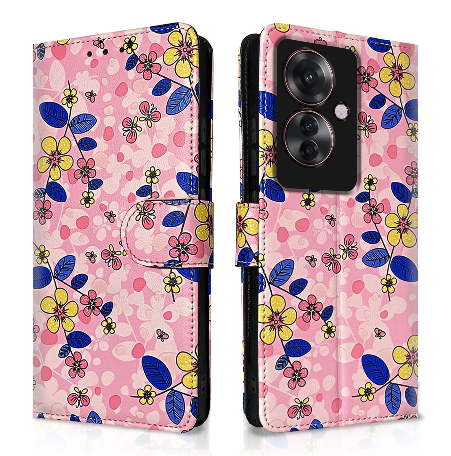 Pink flower flip case for OPPO F25 Pro 5G – Pikkme