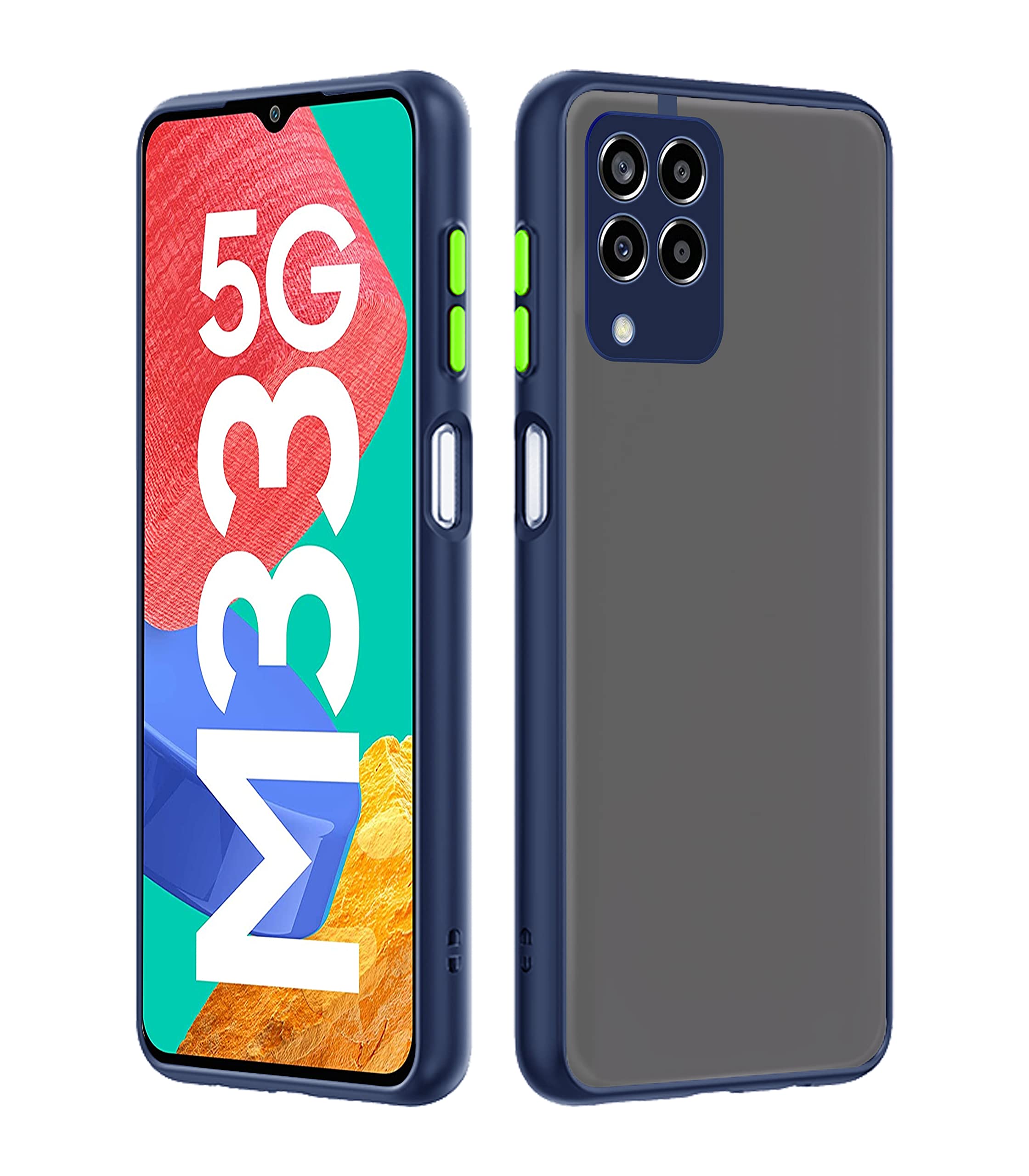 Pikkme Samsung M33 5G Hybrid blue mobile back cover