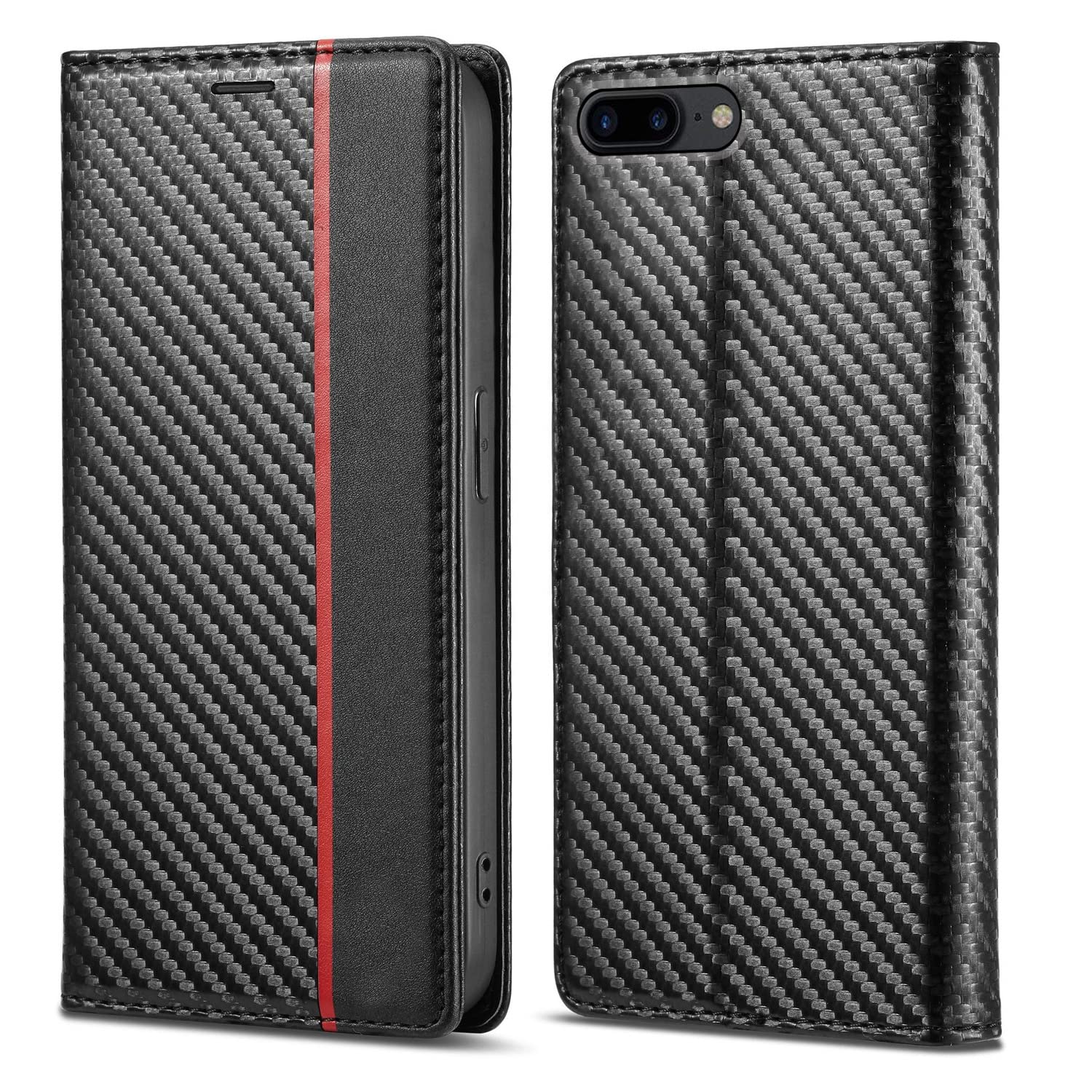 Pikkme black flip case for iPhone 7 Plus/8 Plus