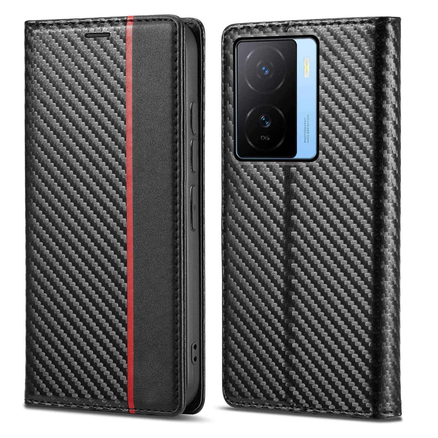 Pikkme black Wallet wallet flip cover for iQOO Z7/Z7s 5G