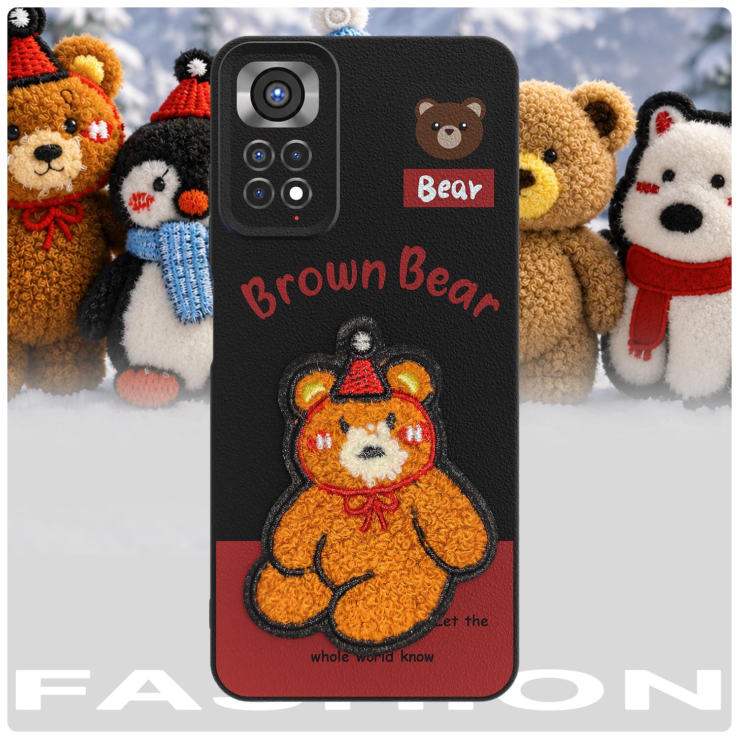 Pikkme Redmi Note 11/Note 11s Plush Patch cherry back cover – photo 7
