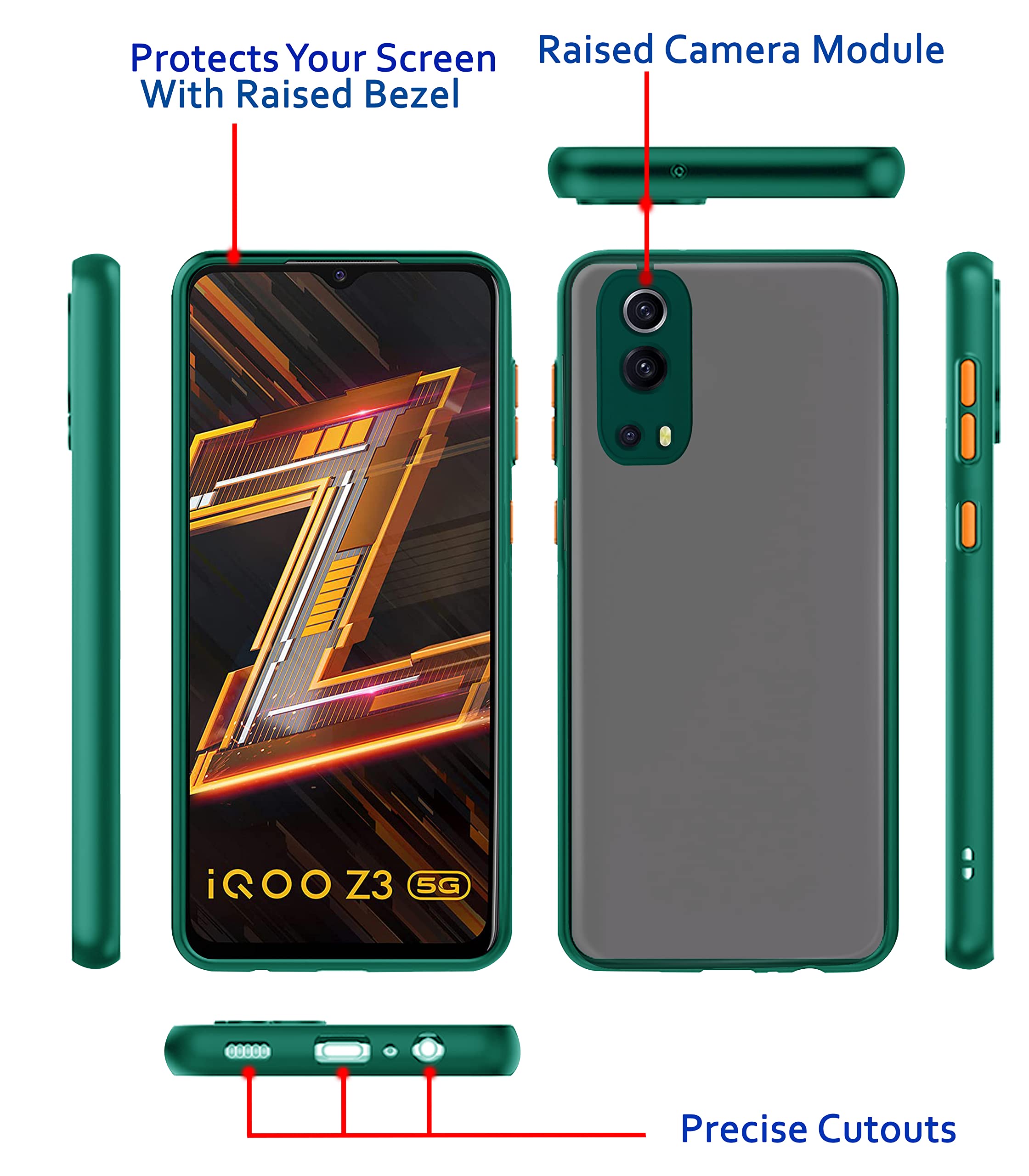 Pikkme green Hybrid mobile back cover for iQOO Z3 5G – photo 3