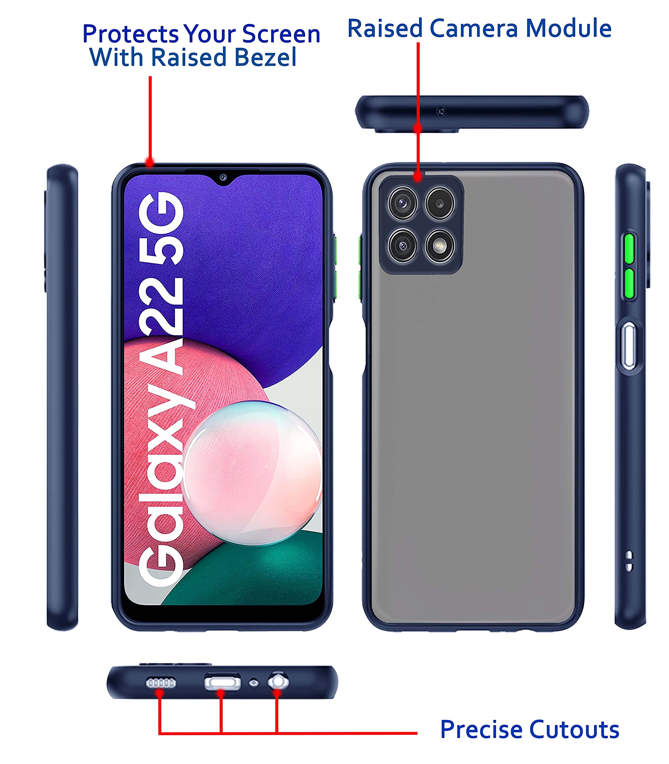 Pikkme Samsung F42/A22 5G blue mobile cover – photo 3