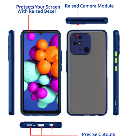 Redmi 10/10 Power Hybrid back cover in blue by Pikkme – photo 3