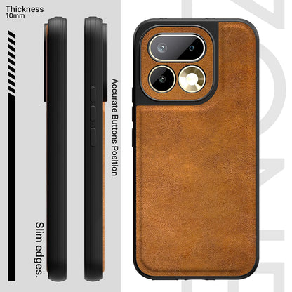 Pikkme brown Leather back cover for Realme 16 Pro 5G – photo 3