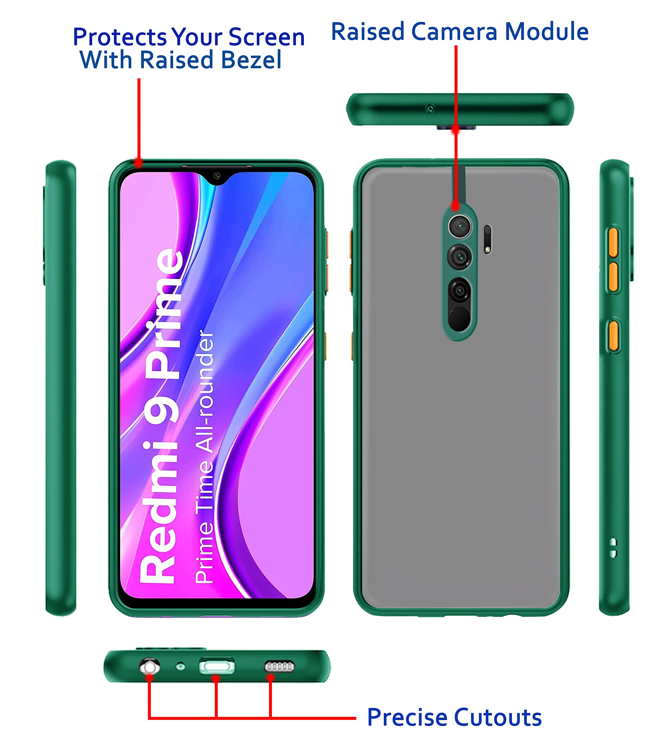 Pikkme Redmi 9 Prime light green back cover – photo 3