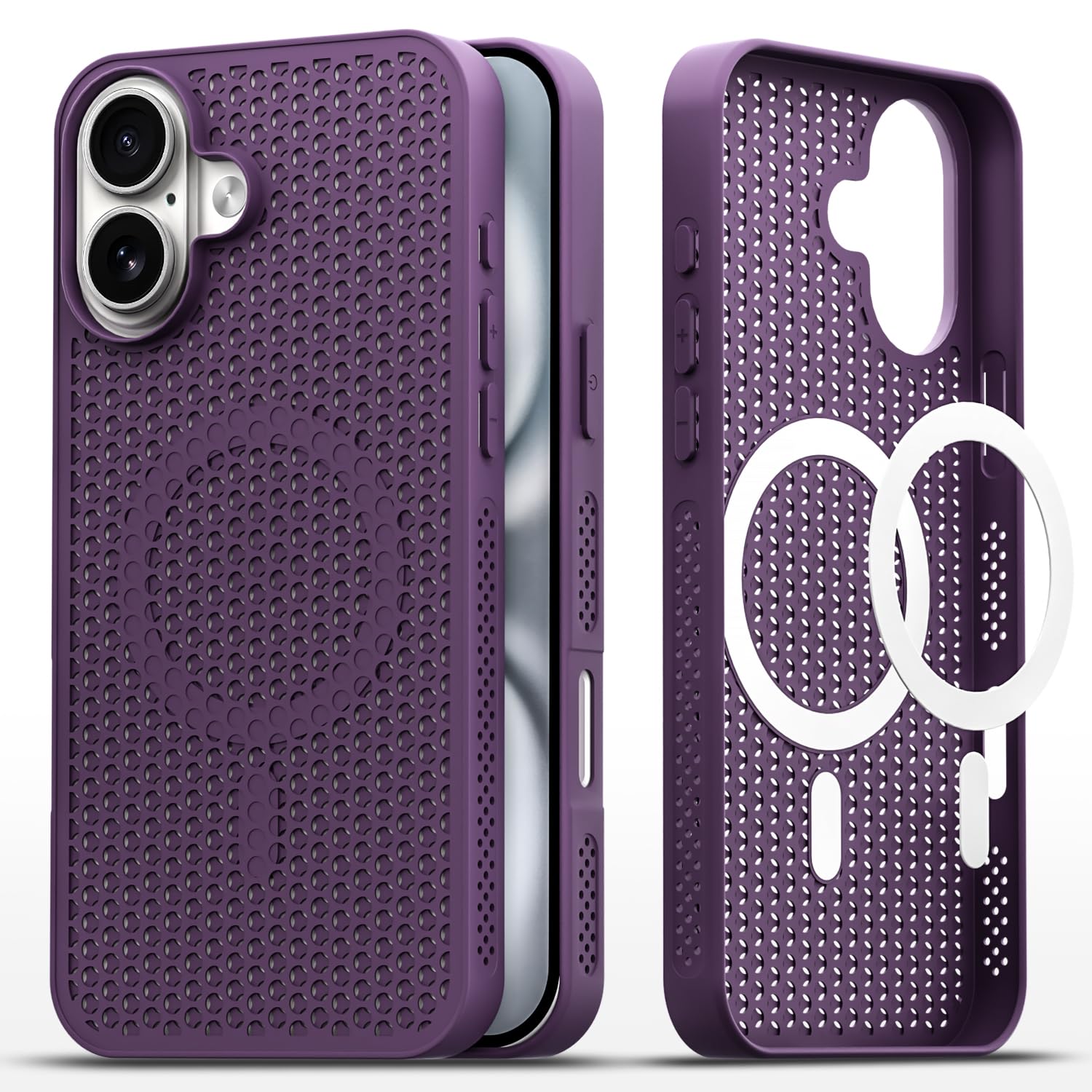 Purple MagSafe back cover for iPhone 17 – Pikkme