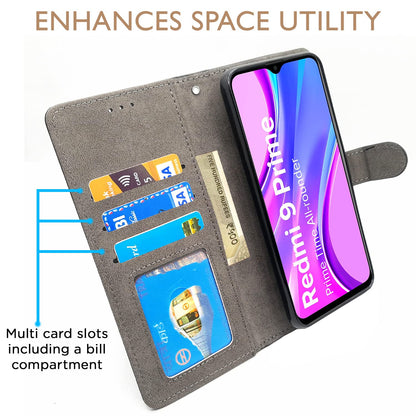 Pikkme black Wallet wallet flip cover for Redmi 9 Prime/Poco M2 – photo 2