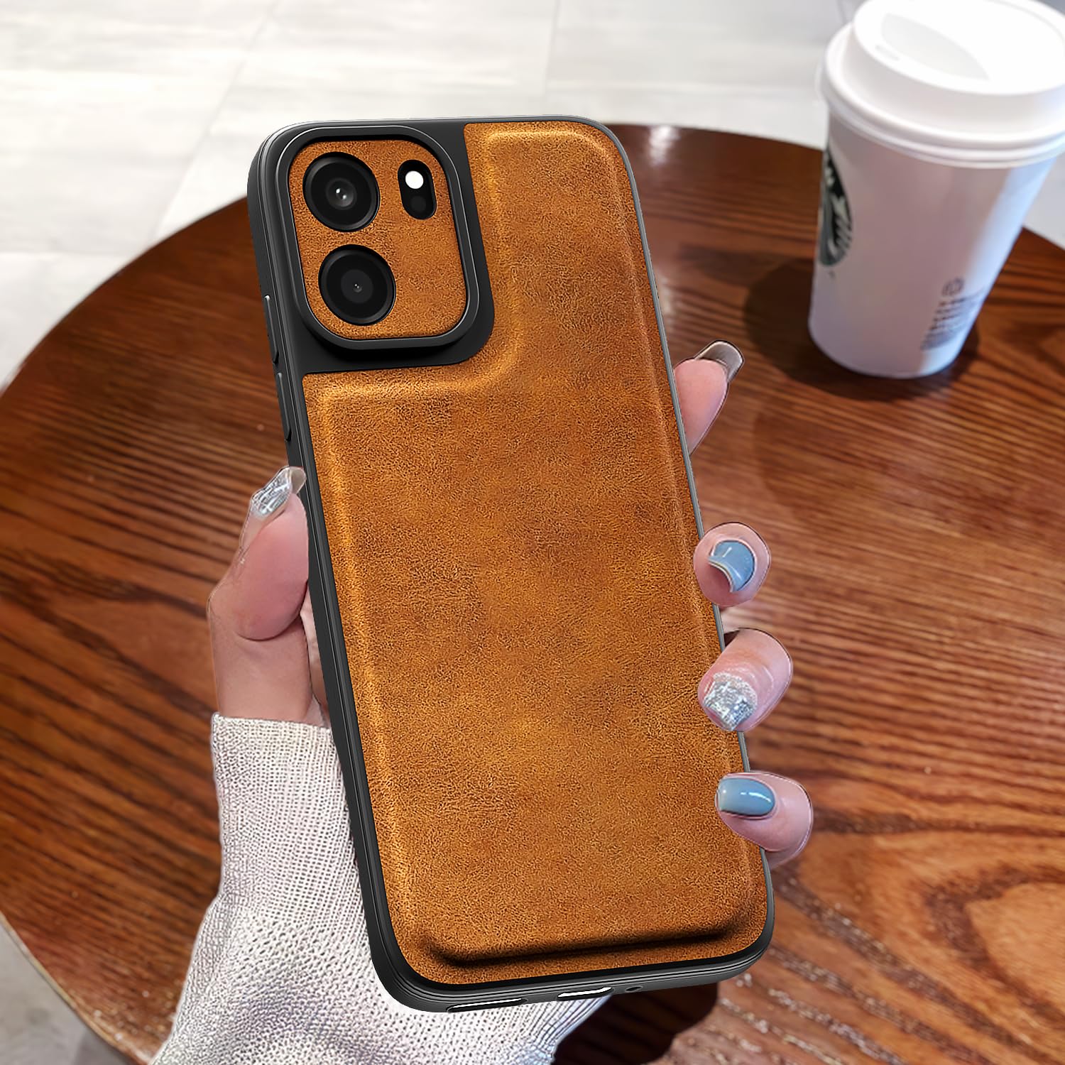 OnePlus Nord CE 6 5G Leather mobile back cover in brown by Pikkme – photo 7