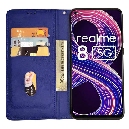 Pikkme Realme 8/8s 5G Wallet blue flip case – photo 2