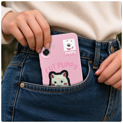 Pikkme Samsung F70e 5G/F07/A07/M07 Plush Patch pink back cover – photo 4