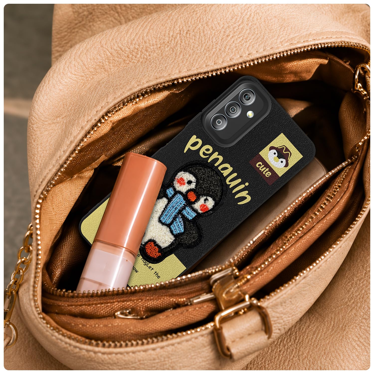 Samsung F23 5G Plush Patch back cover in black by Pikkme – photo 5