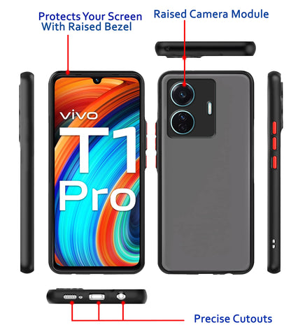 Black Hybrid back cover for iQOO Z6 Pro/Vivo T1 Pro 5G – Pikkme – photo 3