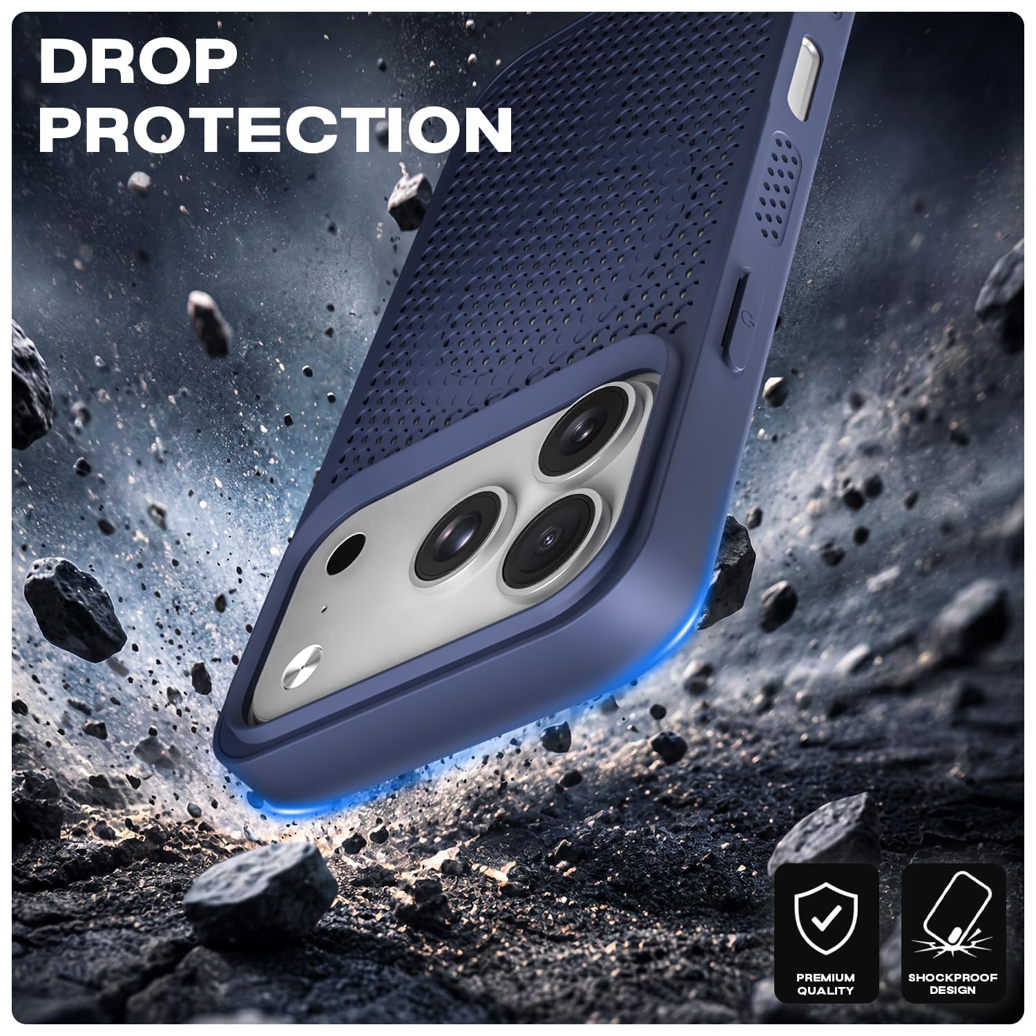 Blue MagSafe back cover for iPhone 17 Pro Max – Pikkme – photo 4