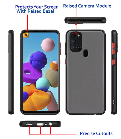 Samsung A21s mobile back cover in black by Pikkme – photo 3