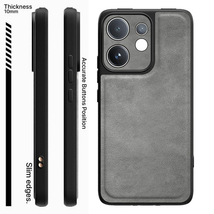 Grey Leather phone cover for Vivo V60/T4 Pro 5G – Pikkme – photo 3