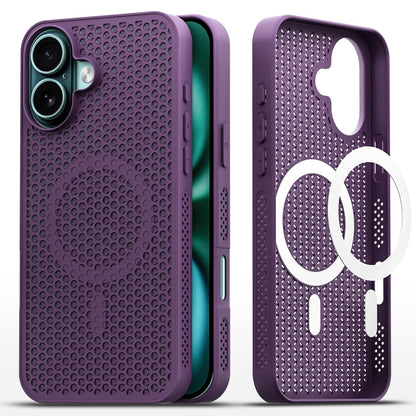 Pikkme purple MagSafe back cover for iPhone 16