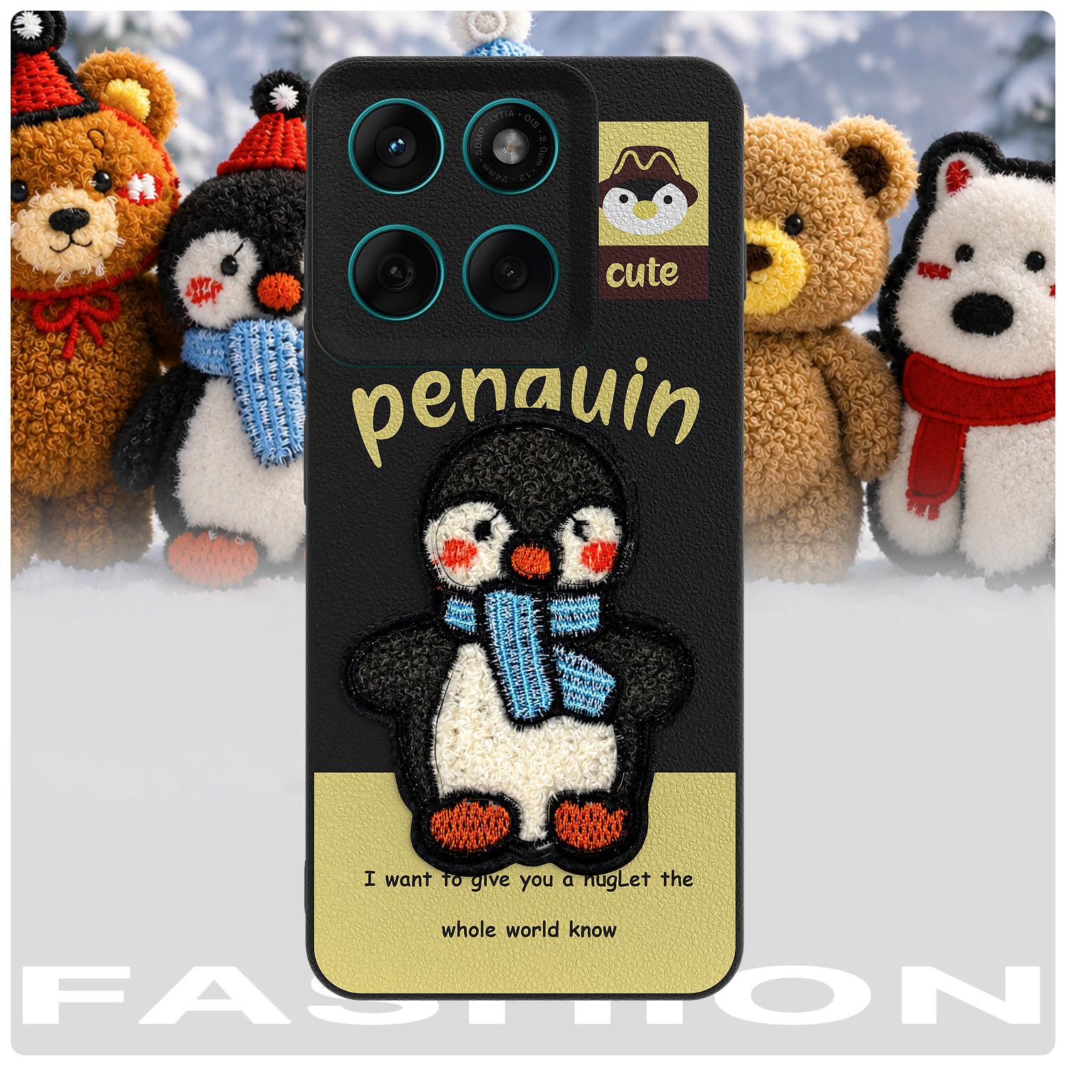 Pikkme black Plush Patch mobile back cover for Moto Edge 60 Pro 5G – photo 7