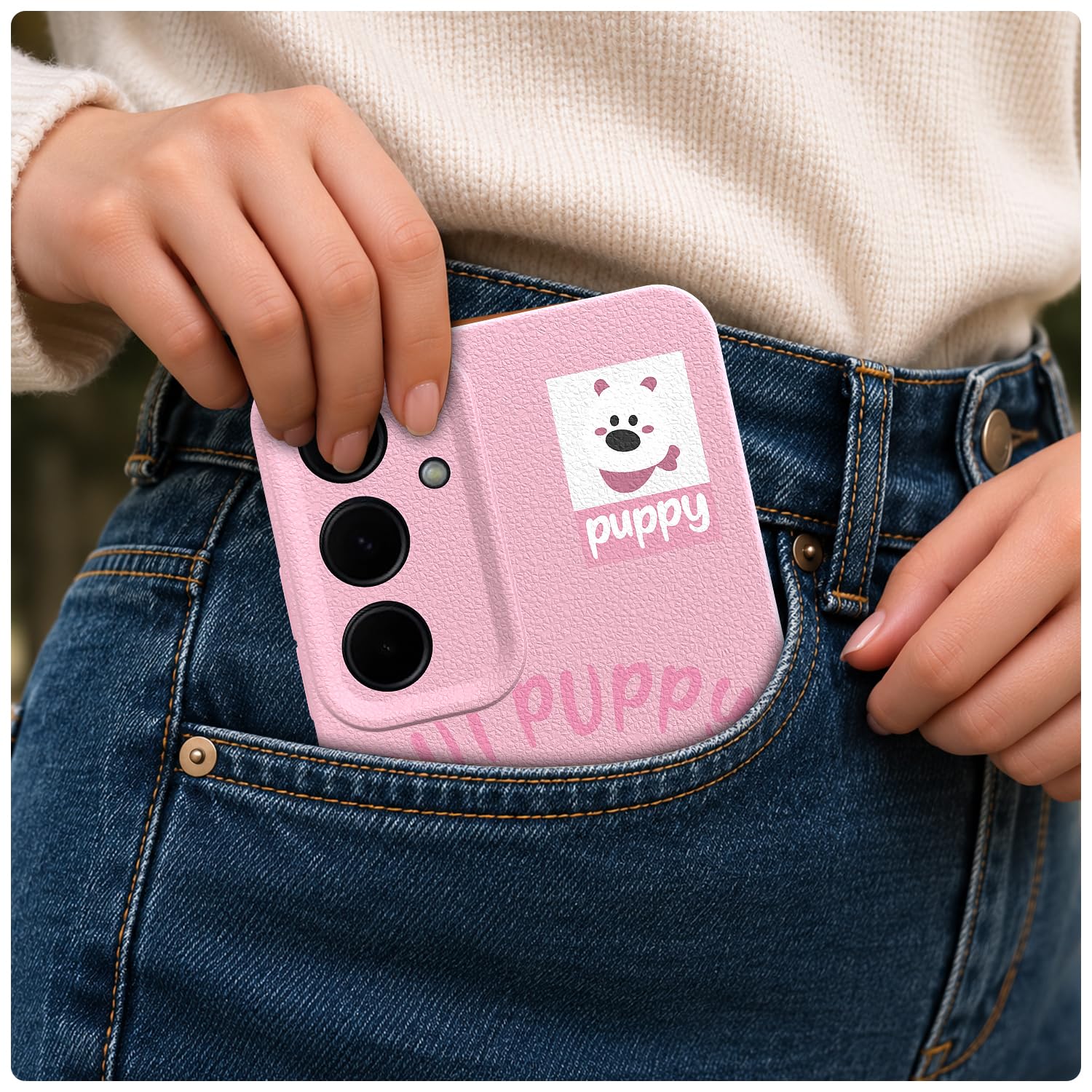 Pink Plush Patch mobile back cover for Samsung A35 5G – Pikkme – photo 4