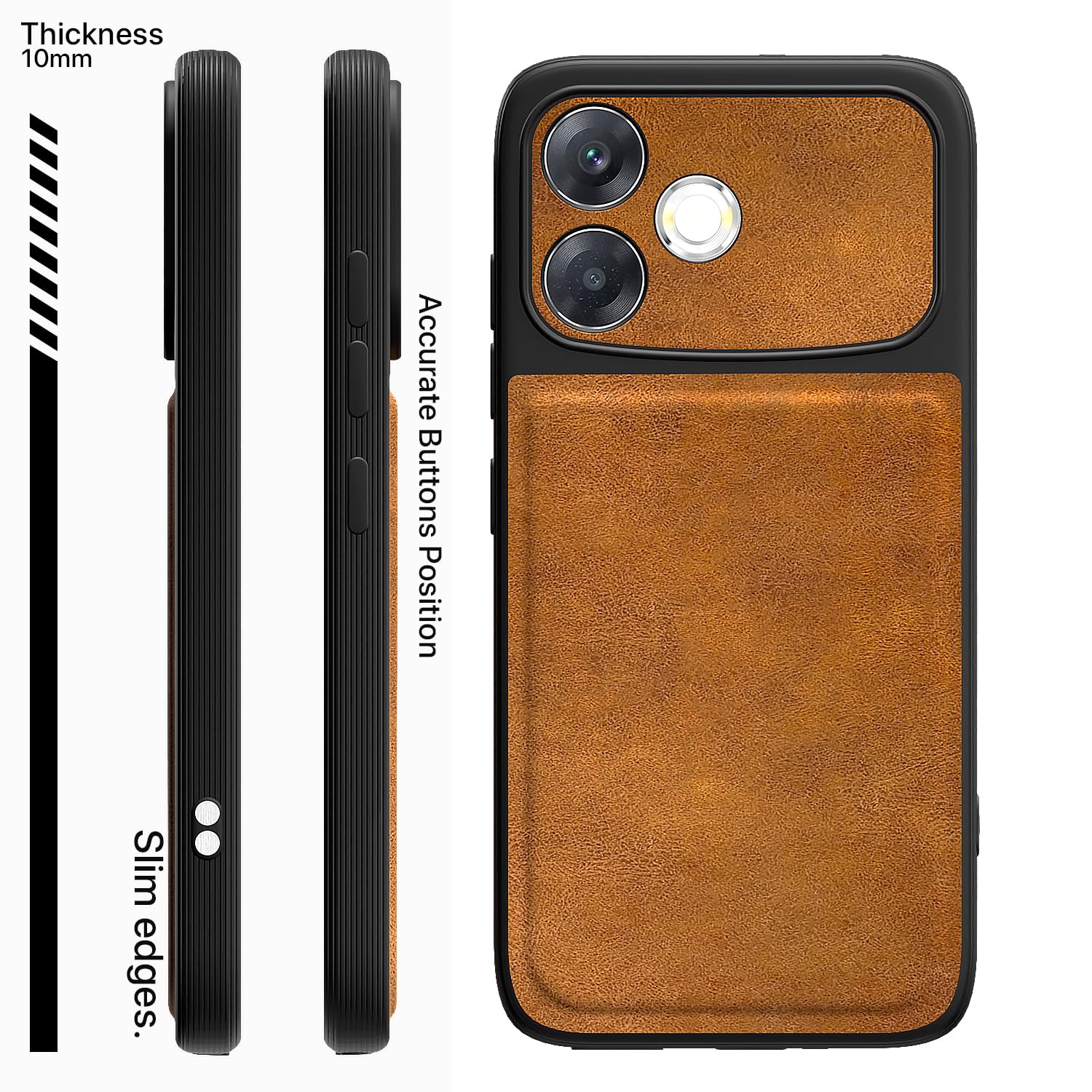 Brown Leather mobile cover for Oppo F33 Pro 5G – Pikkme – photo 3