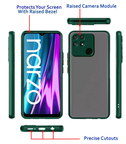 Realme Narzo 50A mobile back cover in green by Pikkme – photo 3