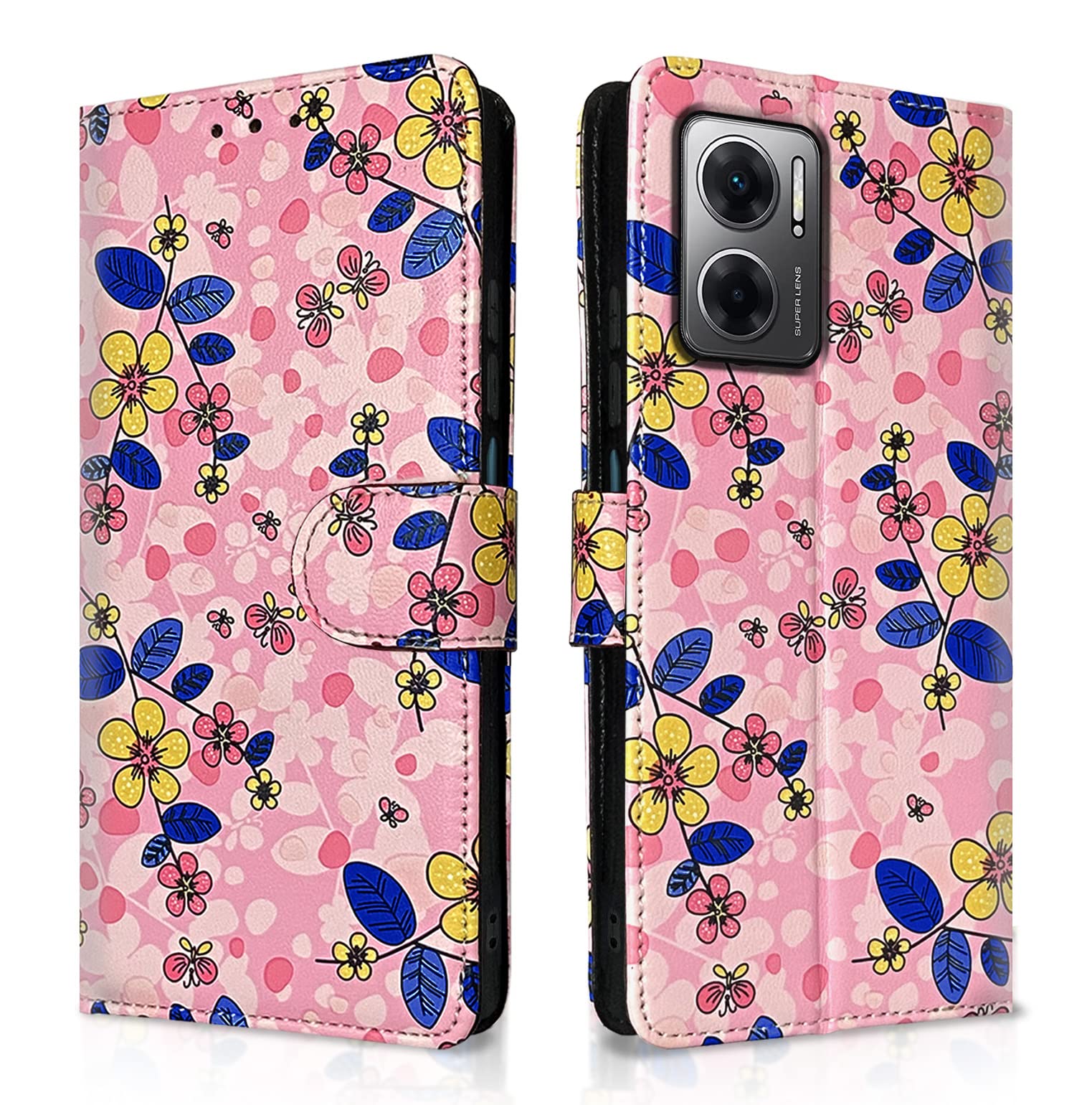 Pink flower mobile flip cover for Redmi 11 Prime 5G – Pikkme