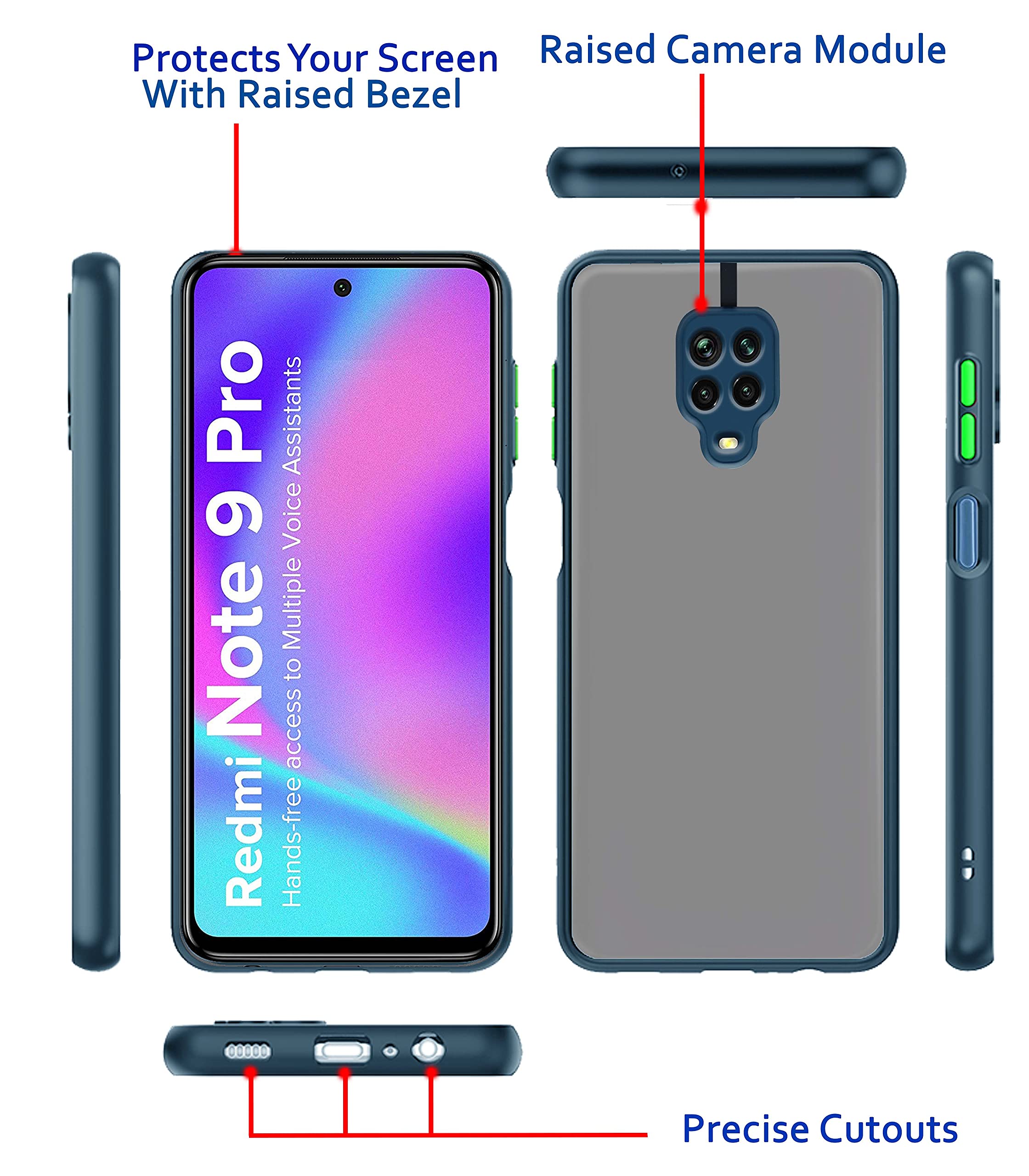 Pikkme Redmi Note 10 Lite/Note 9 Pro/Note 9 Pro Max blue phone cover – photo 3
