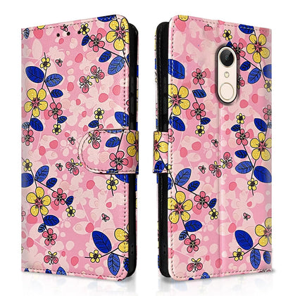 Pikkme Redmi Note 5 Wallet pink flower wallet flip cover