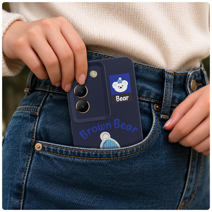 Vivo Y100 5G Plush Patch phone cover in blue by Pikkme – photo 4