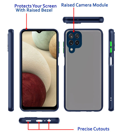 Samsung M12/A12/F12 Matte mobile back cover in blue by Pikkme – photo 3